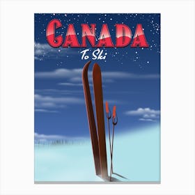 Canada To Ski Canvas Print