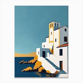 Aegean Aesthetics: A Minimalist Journey, Greece Canvas Print