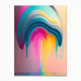 Pastel Colored Rain Canvas Print