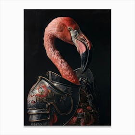 Flamingo Knight Canvas Print