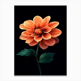 Dahlia Flower 12 Canvas Print