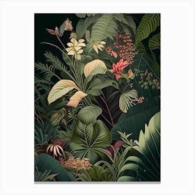Hidden Paradise 4 Botanicals Canvas Print