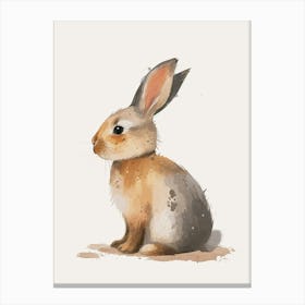 Mini Satin Rabbit Nursery Illustration 2 Canvas Print