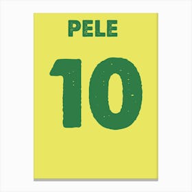 Pele, Shirt, Brazil, Football, Soccer, Art, Wall Print Canvas Print