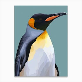 King Penguin Cuverville Island Minimalist Illustration 2 Canvas Print