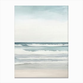 Minimalist Coastal Beach Sea Watercolour 3 Canvas Print