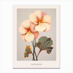 Floral Illustration Nasturtium 1 Poster Canvas Print