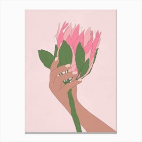 Fragrant Protea Flower Canvas Print