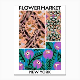 Flower Market New York Eugene Seguy Vintage Botanical Canvas Print