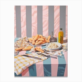 Clam Strips Still Life Painting Canvas Print