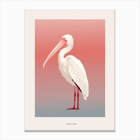 Minimalist Pelican 1 Bird Poster Canvas Print