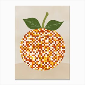 Mosaic Orange 12 Canvas Print