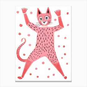 Pink Cat 1 Canvas Print