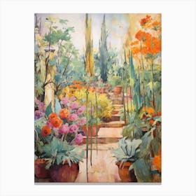 Autumn Gardens Painting Marrakech Botanical Garden Morocco 4 Canvas Print