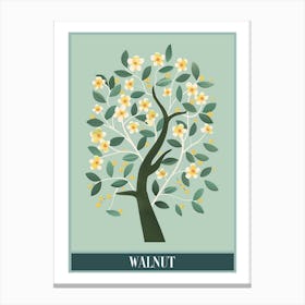 Walnut Tree Flat Illustration 5 Poster Canvas Print