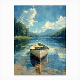 Boat On The Lake Canvas Print