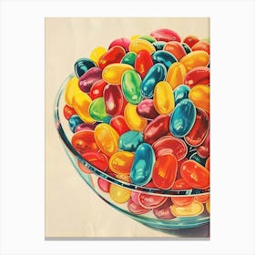 Jelly Beans Vintage Retro Illustration 2 Canvas Print