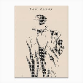 Bad Bunny Minimal Canvas Print