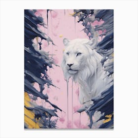 'White Tiger' Abstract Art Canvas Print