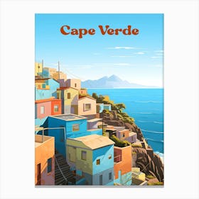Cape Verde Africa Coastal Modern Travel Illustration Canvas Print