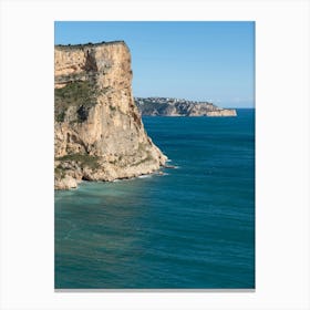 Cliffs, the blue Mediterranean Sea and Cape Canvas Print