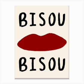 Bisou Bisou Cream Canvas Print