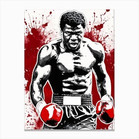 Cassius Clay Portrait Ink Painting (17) Canvas Print