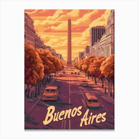 Aihrgdesign A Vintage Travel Poster Of Buenos Aires 2 Canvas Print