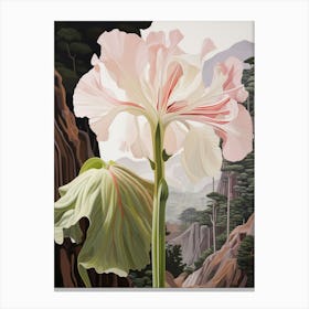 Flower Illustration Amaryllis 1 Canvas Print