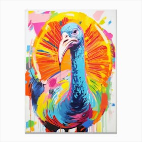 Colourful Bird Painting Turkey 2 Canvas Print