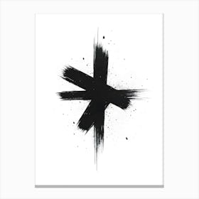 A Abstract Object Art Made With Black Lines Illustration Isolated On A Clean White Background Vertical 92 H84o Ztsc Canvas Print