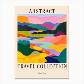 Abstract Travel Collection Poster Costa Rica 2 Canvas Print