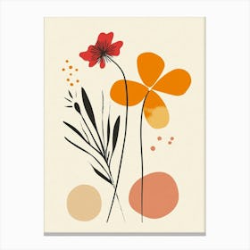 Abstract Floral Design Canvas Print