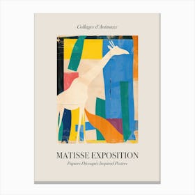Giraffe 4 Matisse Inspired Exposition Animals Poster Canvas Print