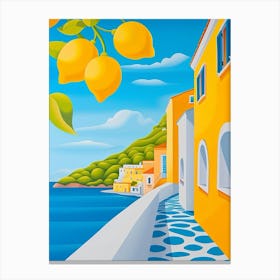 Lemons On The Beach Canvas Print