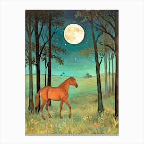 Horse In The Woods Canvas Print