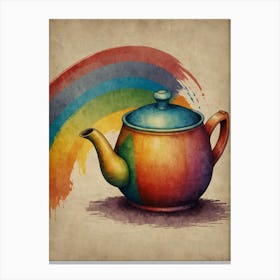 Rainbow Teapot 5 Canvas Print