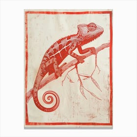 Red Senegal Chameleon 2 Canvas Print