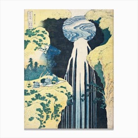 The Waterfall Of Amida Behind The Kiso Road, Katsushika Hokusai 1 Canvas Print