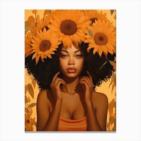 Sunflower Girl 7 Canvas Print