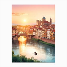 The river is calm Canvas Print