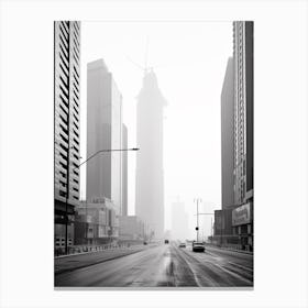 Shenzhen, China, Black And White Old Photo 1 Canvas Print