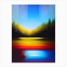 Abstract Painting, Acrylic On Canvas Canvas Print