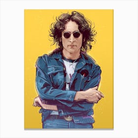 John Lennon Yellow Canvas Print