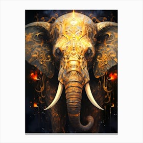 Golden Elephant Canvas Print