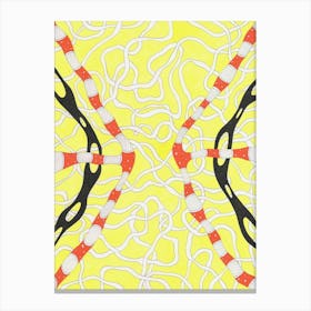 "Connection game" art poster by Gangachili. Abstract wall art Canvas Print