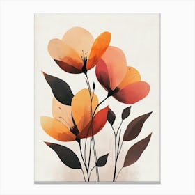 Orange Flowers Canvas Print