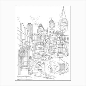 London! (Black and white)  Canvas Print