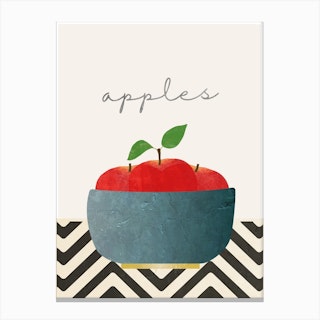 Apples Bowl Canvas Print