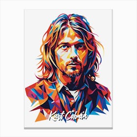 Kurt Cobain 01 Portrait Music Icon Style WPAP Pop Art Canvas Print